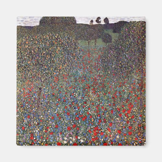 Mohnfeld, Gustav Klimt Magnet (Vorne)