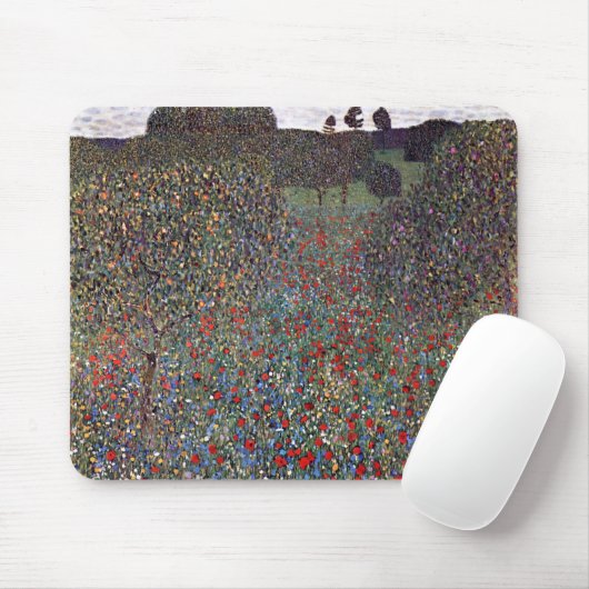 Mohnfeld, Gustav Klimt Mousepad (Mit Mouse)