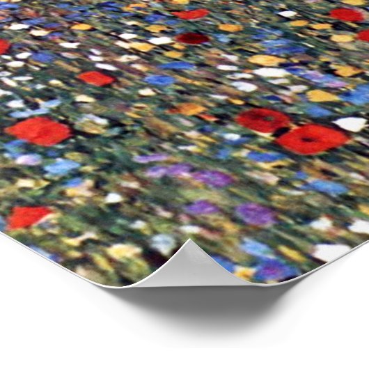 Mohnfeld, Gustav Klimt Poster (Ecke)