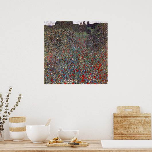 Mohnfeld, Gustav Klimt Poster (Küche)