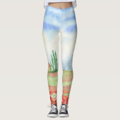 Mohnfeld in der Toskana Leggings (Vorderseite)