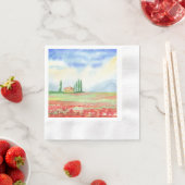 Mohnfeld in der Toskana Serviette (Beispiel)