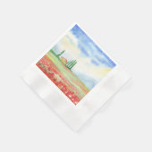 Mohnfeld in der Toskana Serviette (Ecke)