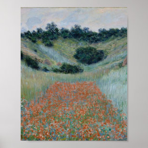 Mohnfeld in einem Heiligen bei Giverny (von Monet) Poster