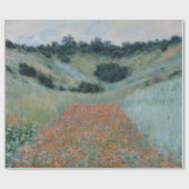 Mohnfeld in Hollow nahe Giverny Monet Geschenkpapier (Flach)