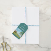 Mohnfeld Landschaft Wasserfarben Malerei Geschenkanhänger (Mit Garn)