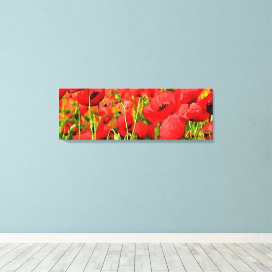 Mohnfeld Leinwanddruck (Insitu (Holzboden))