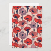 Mohnfeld // Moderne Wildblume Feiertagskarte (Vorne/Hinten)