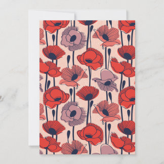 Mohnfeld // Moderne Wildblume Feiertagskarte