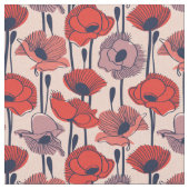 Mohnfeld // Moderne Wildblume Stoff (Nahaufnahme)