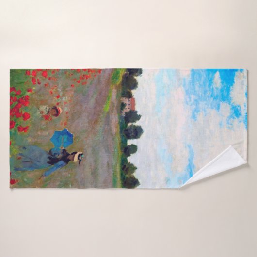 Mohnfeld, Monet Badehandtuch (Badehandtuch)