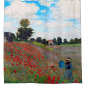 Mohnfeld, Monet Duschvorhang (Vorderseite)
