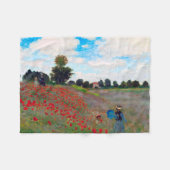 Mohnfeld, Monet Fleecedecke (Vorderseite (Horizontal))