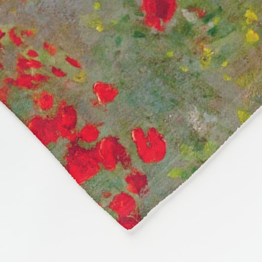 Mohnfeld, Monet Fleecedecke (Ecke)