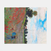 Mohnfeld, Monet Fleecedecke (Vorderseite (Horizontal))