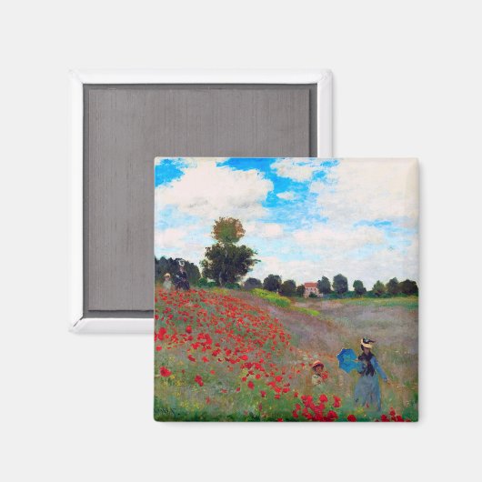 Mohnfeld, Monet Magnet (Vorderseite/Rückseite)