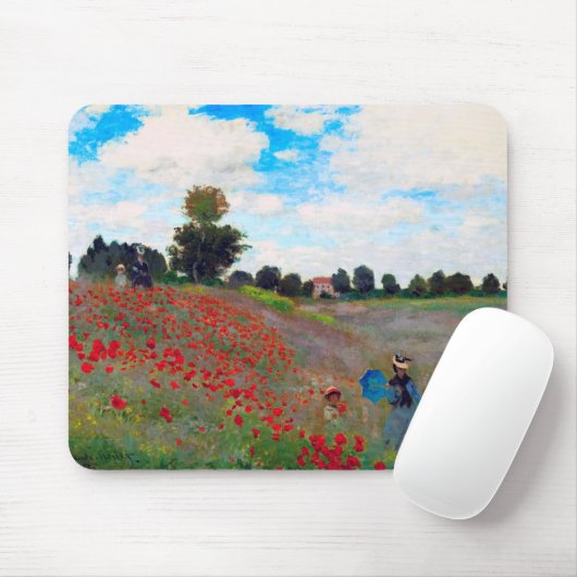 Mohnfeld, Monet Mousepad (Mit Mouse)