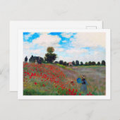 Mohnfeld, Monet Postkarte (Vorne/Hinten)