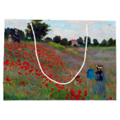 Mohnfeld, monetäre große Geschenktasche Große Geschenktüte (Rückseite)