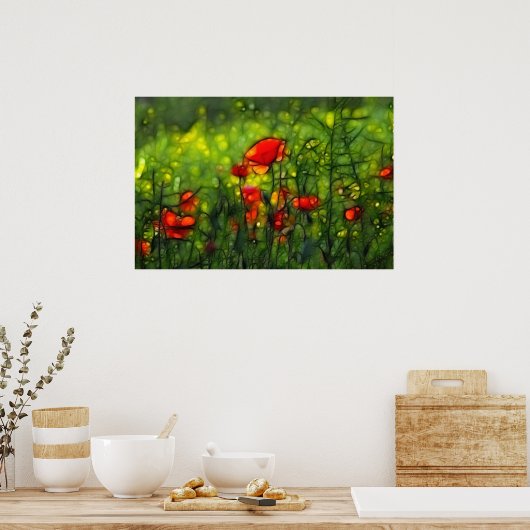 Mohnfeld Poster (Küche)