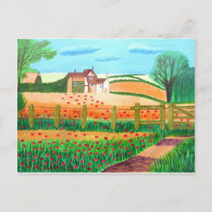 Mohnfeld postkarte