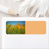 Mohnfeld-Rücksendeadressen-Aufkleber nach Lichtein (Insitu)