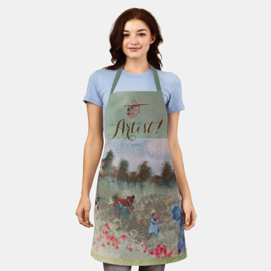 Mohnfeld Schürze (Getragen)