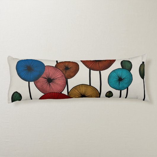 Mohnfeld Seitenschläferkissen (Rückseite)