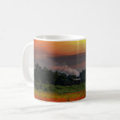 Mohnfeld und Dampflokomotive Kaffeetasse (Vorderseite Links)