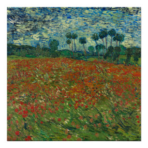 Mohnfeld - Vincent van Gogh Poster
