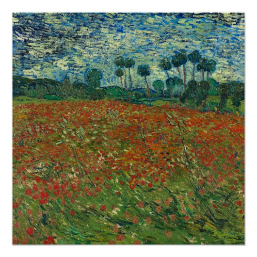 Mohnfeld - Vincent van Gogh Poster (Vorderseite)