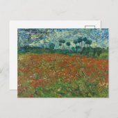 Mohnfeld | Vincent van Gogh Postkarte (Vorne/Hinten)