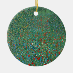 Mohnfeld von Gustav Klimt, Vintage Art Nouveau Keramik Ornament