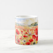 Mohnfeld - Wasserfarben-Mohn Kaffeetasse (Mittel)