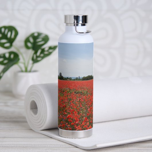 Mohnfeld - Wasserflasche Trinkflasche (Yoga)