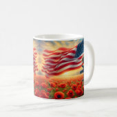 Mohnfeld zum Gedenken Kaffeetasse (VorderseiteRechts)