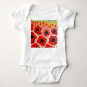 Mohnfelder Baby Strampler (Vorderseite)