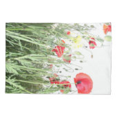 Mohnfelder Blume Sonnenblumen Kissenbezug (Rückseite)