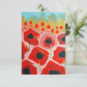 Mohnfelder Dankeskarte (Stehend Vorderseite)