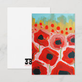 Mohnfelder Dankeskarte (Vorne/Hinten)