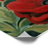 Mohnfelder, die wilde Pferde mit Farbe bemalen. Bi Poster (Ecke)