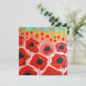Mohnfelder Feiertagskarte (Stehend Vorderseite)