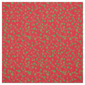 Mohnfelder Grünbügel auf rotem, individuellem Stof Stoff (Muster)