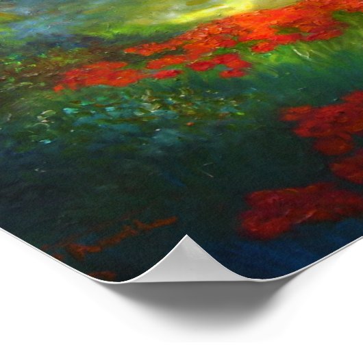 Mohnfelder in Italien Poster (Ecke)