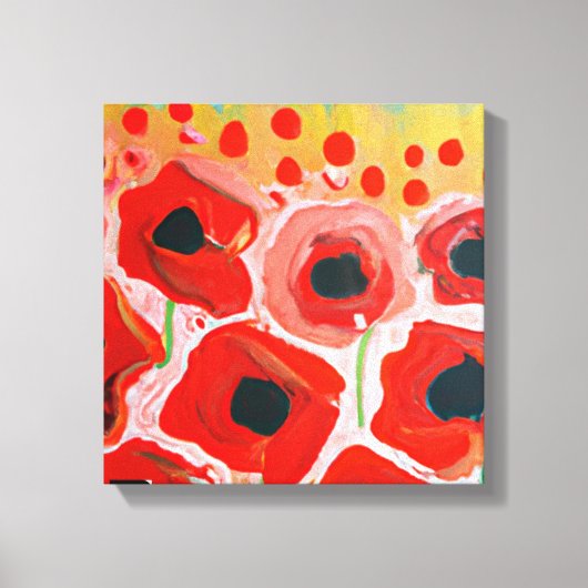 Mohnfelder Leinwanddruck (Vorderseite)