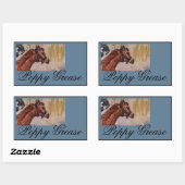 Mohnfett Rechteckiger Aufkleber (Blatt)