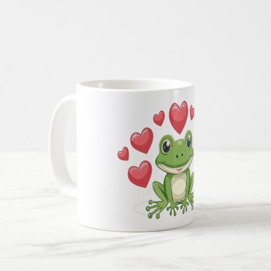 Mohnfrosch Kaffeetasse (Vorderseite Links)