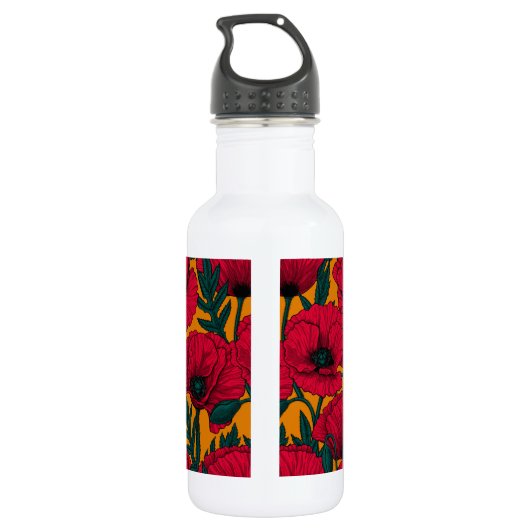 Mohngarten Edelstahlflasche (Rückseite)