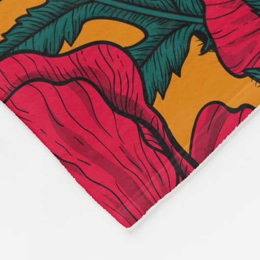 Mohngarten Fleecedecke (Ecke)