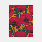 Mohngarten Fleecedecke (Vorderseite)